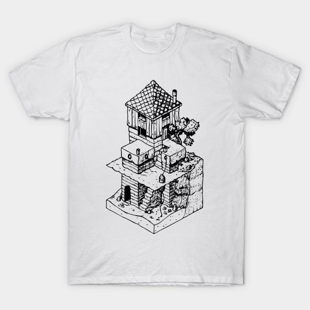 Dungeons and Isometric Dragons T-Shirt by Jsimo Designs